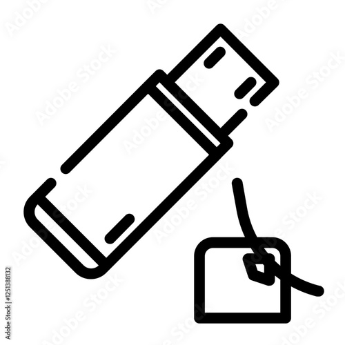 usb cut line icon