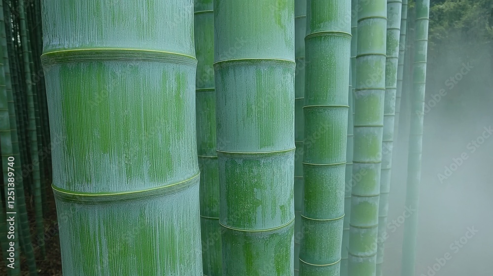 Serene Green Bamboo Forest Tranquil Nature Scene Misty Environment Close-Up View Peaceful Atmosphere for Mindfulness Serene Green Bamboo Forest Tranquil Nature Scene Misty Environment Close-Up View Peaceful Atmosphere for Mindfulness