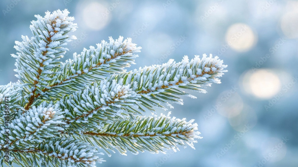 Frosty Pine Branches in Winter Wonderland Nature Photography Tranquil Environment Close-Up View Seasonal Beauty Frosty Pine Branches in Winter Wonderland Nature Photography Tranquil Environment Close-Up View Seasonal Beauty