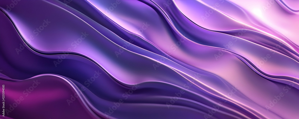 Obraz premium Abstract flowing waves of purple and violet hues creating a smooth texture background