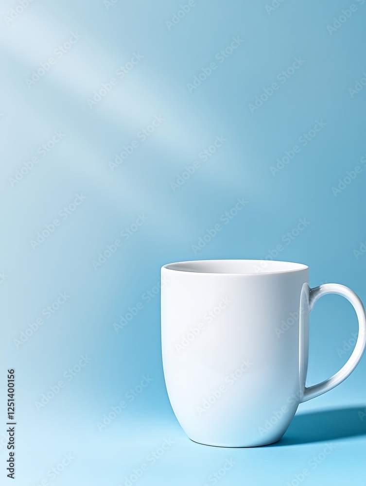 Fototapeta premium A minimalist ceramic coffee cup with a sleek modern design.