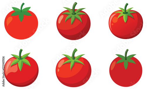 3d red tomato vector, fresh tomato illustration