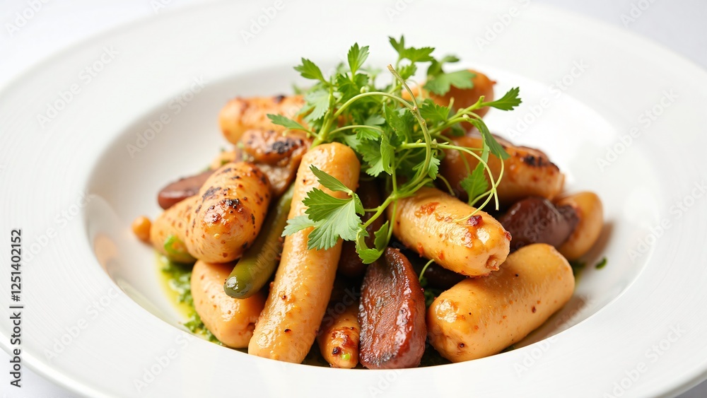 Gourmet Sausages with Herbs and Chorizo