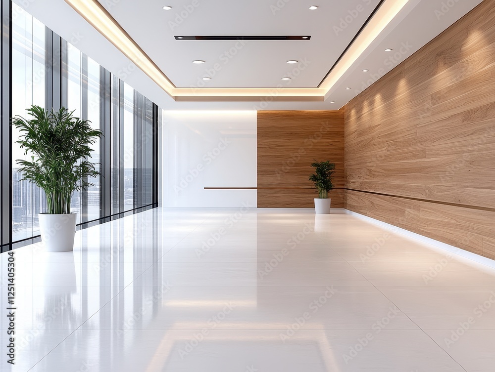 Modern Visionary Interior with Dynamic Design and Natural Elements Modern Visionary Interior with Dynamic Design and Natural Elements