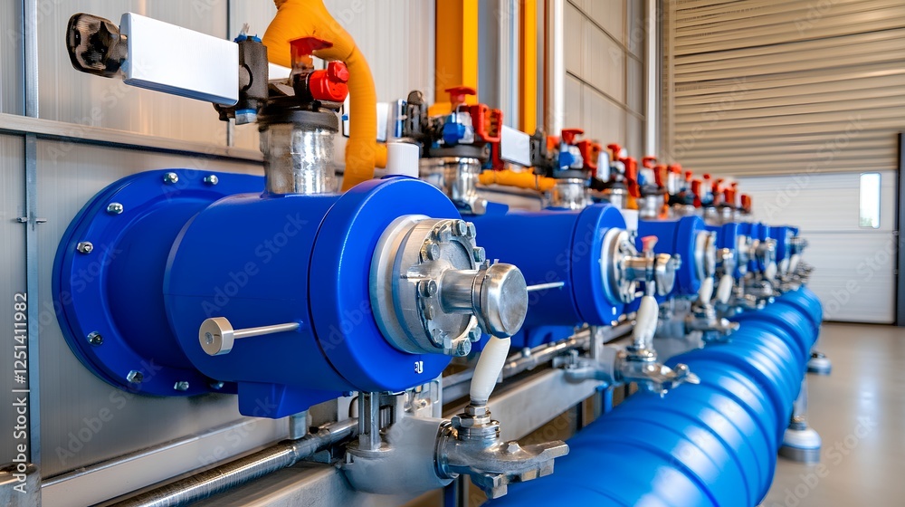 Industrial Flow Control Valves and Piping in Modern Facility Industrial Flow Control Valves and Piping in Modern Facility