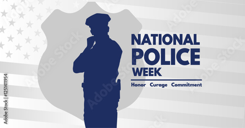 National Police Week - banner, illustration, poster