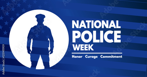 National Police Week - banner, illustration, poster
