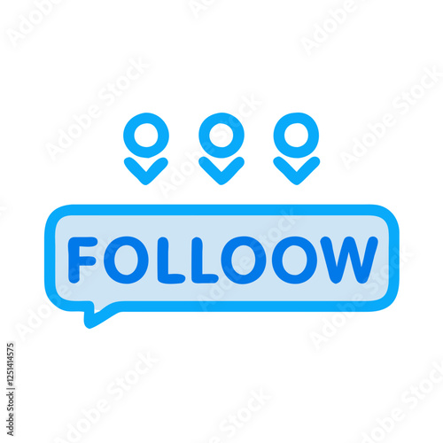 Follow, Follower, Network Icon