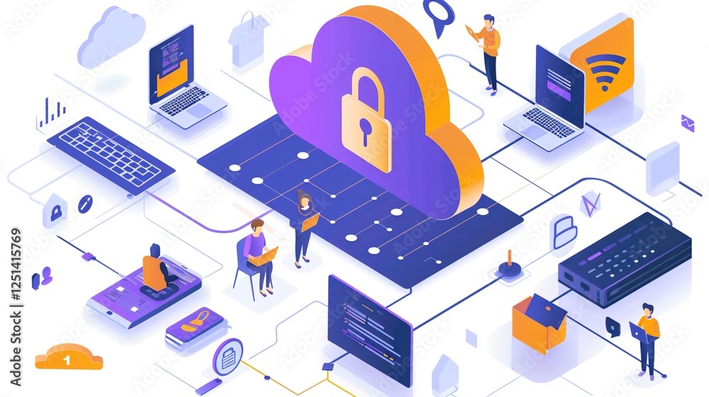 Obraz premium Comprehensive Business Cybersecurity Solutions: Protect Your Data, Prevent Cyber Threats, and Ensure Compliance with Advanced Network Security, Cloud Protection, and Risk Management Strategies for Enh