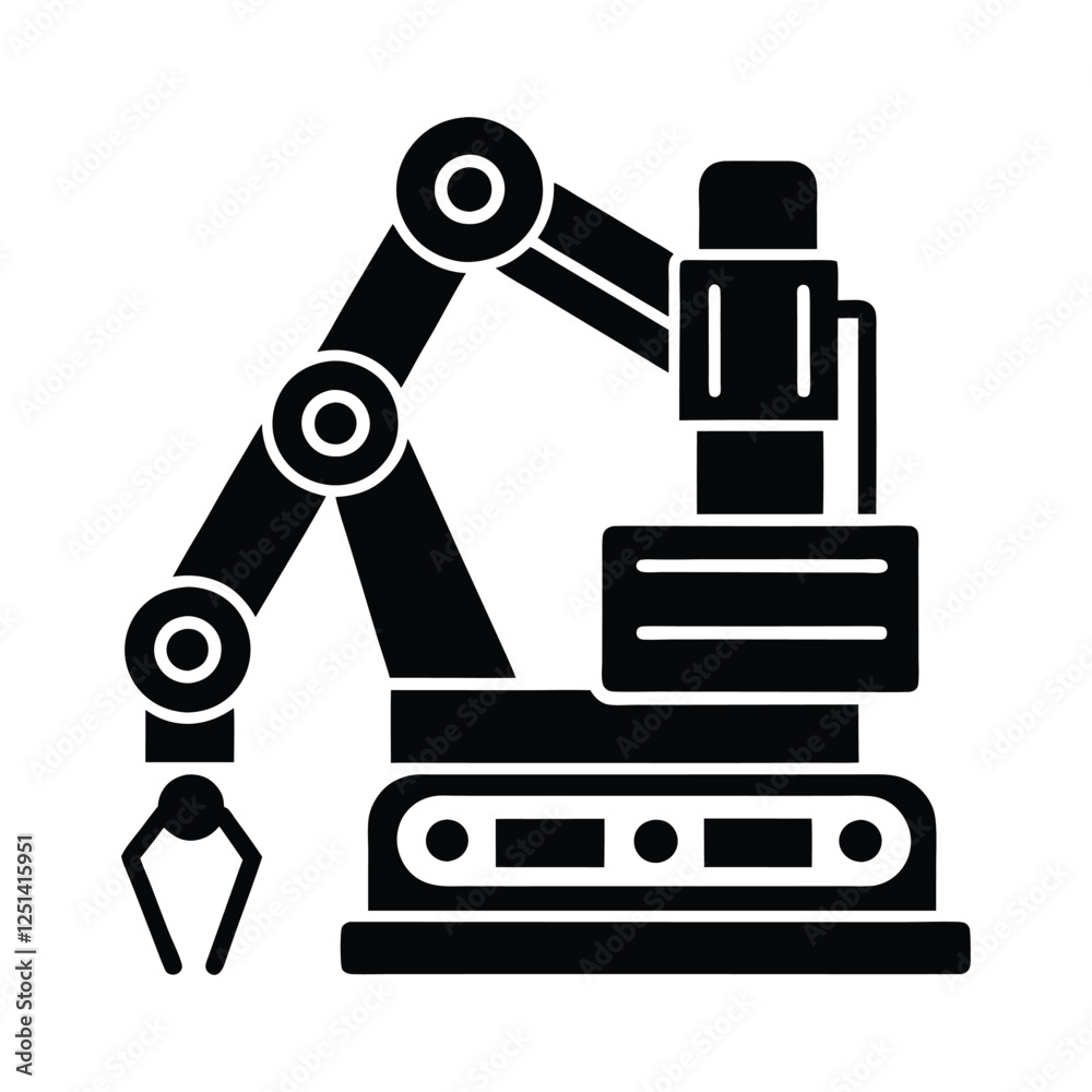 Automated Bricklaying Machine Vector illustration Automated Bricklaying Machine Vector illustration