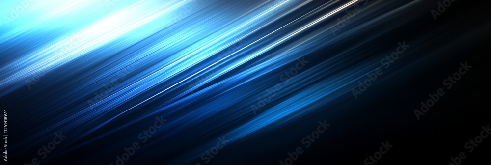 Abstract Background, Blue And White Diagonal Lines With Light Effect On Dark Background. Abstract Background, Blue And White Diagonal Lines With Light Effect On Dark Background.