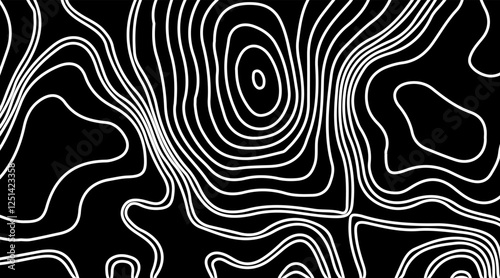This detailed illustration of topography lines repeats seamlessly and the vector file can be scaled infinitely without loss of quality
