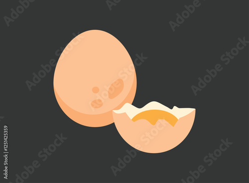 Illustration of an Cracked Egg