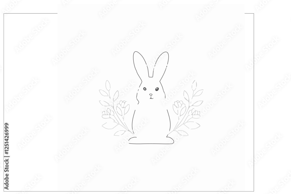 Fototapeta premium 可愛いうさぎのイラスト