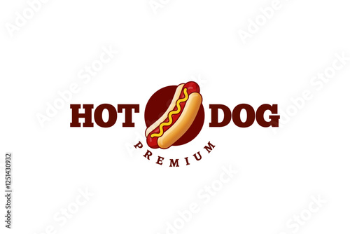 Creative Hot Dog logo vector. hot dog logo icon. 