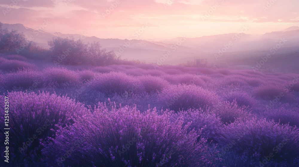 Obraz premium Twilight Lavender Serenity – Variant 3