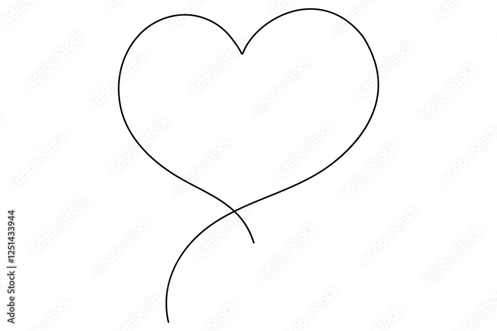 Heart continuous single line art drawing. Hand drawn doodle heart outline vector illustration
Heart continuous single line art drawing. Hand drawn doodle heart outline vector illustration