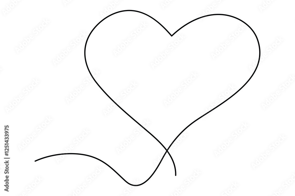 Heart continuous single line art drawing. Hand drawn doodle heart outline vector illustration
Heart continuous single line art drawing. Hand drawn doodle heart outline vector illustration