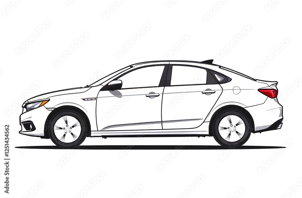 Vector car isolated on white background Vector car isolated on white background