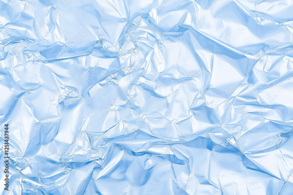 Obraz premium Crumpled light blue paper texture background.