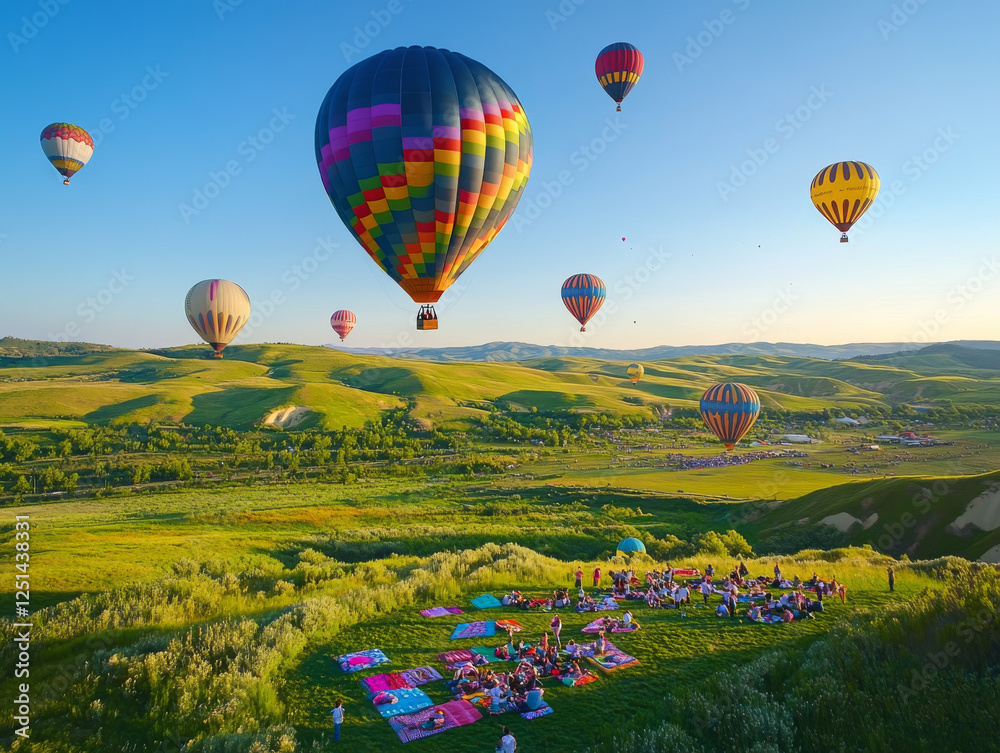 Fototapeta premium Hot Air Balloon Spectacle – Variant 1