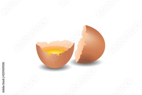 Realistic egg vector on white background. chicken egg, egg farm, eggs vector.