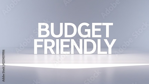Large white text displays the phrase budget friendly, emphasizing the importance of affordability