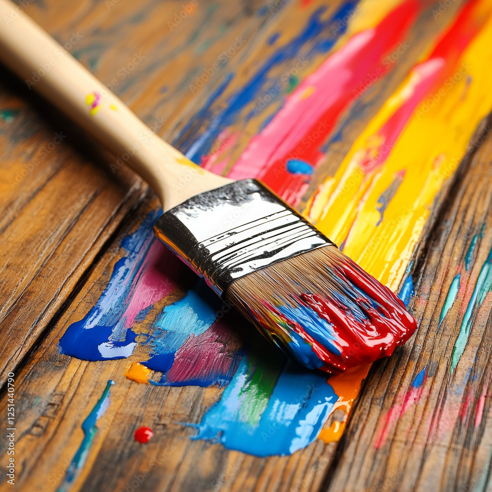 Obraz premium Vivid Paintbrush Streaks – Variant 1