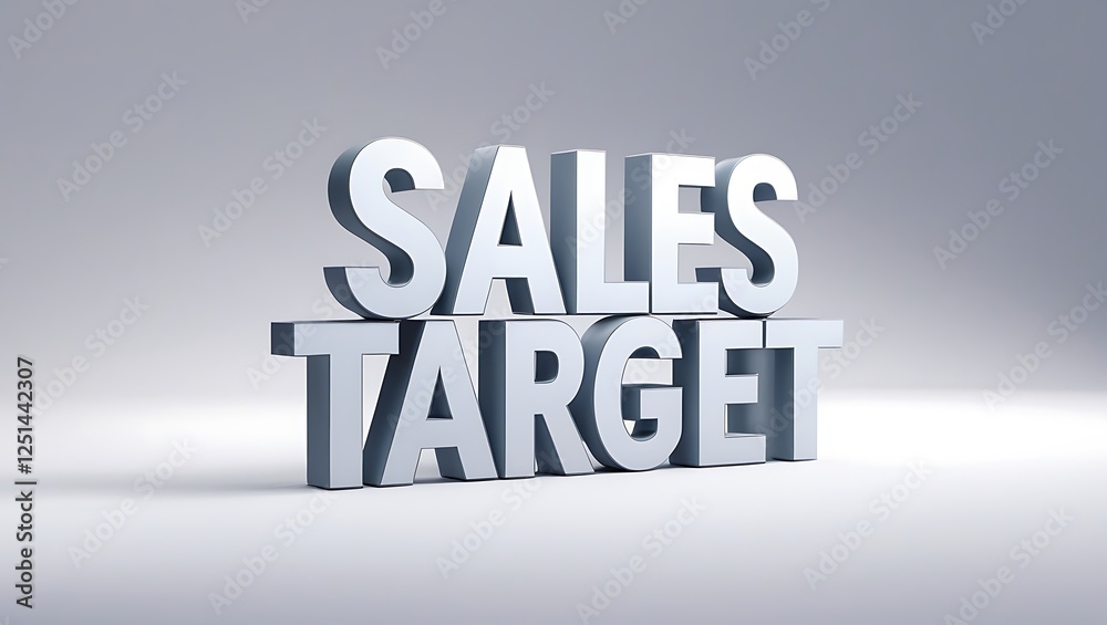 Achieving goals in business with clear sales target representation Achieving goals in business with clear sales target representation