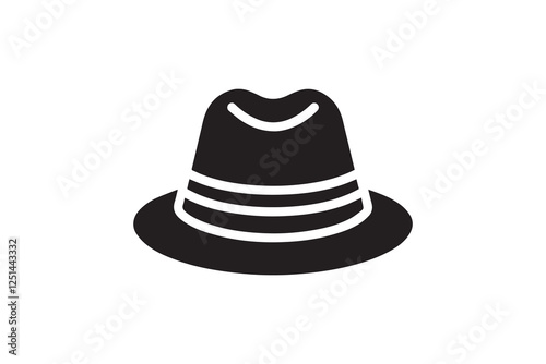 hat vector silhouette isolated in white background