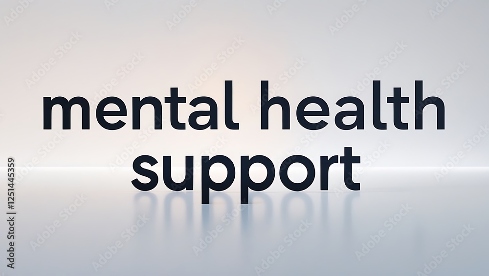 Mental health support message on a neutral background Mental health support message on a neutral background