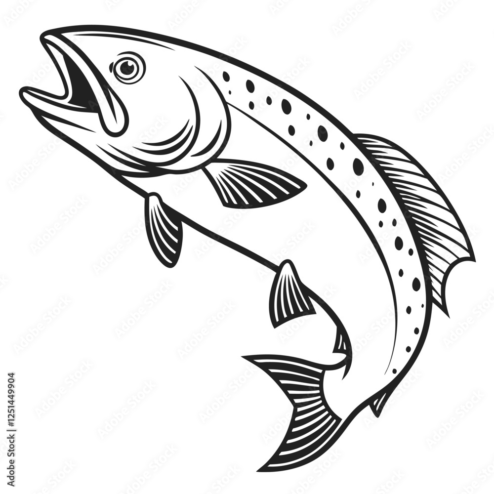 Fototapeta premium sihouettes fish icon for logo design or other arts and design