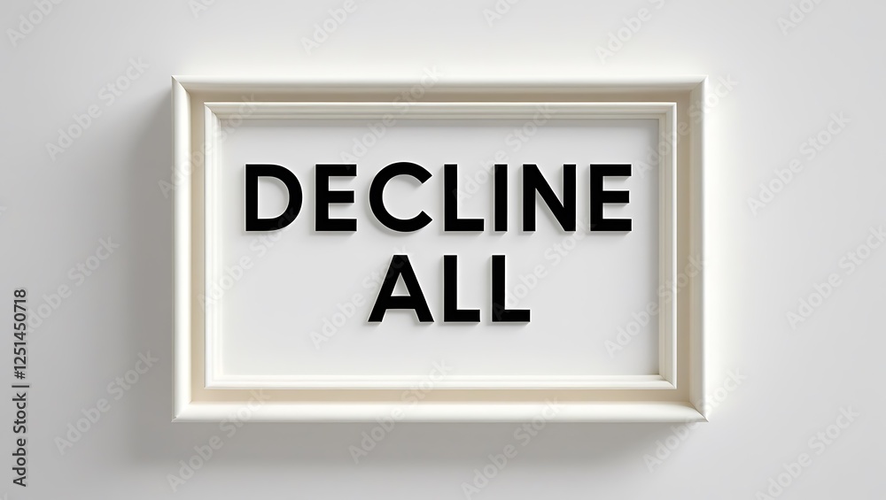 Decline all message in bold letters displayed in a simple frame Decline all message in bold letters displayed in a simple frame