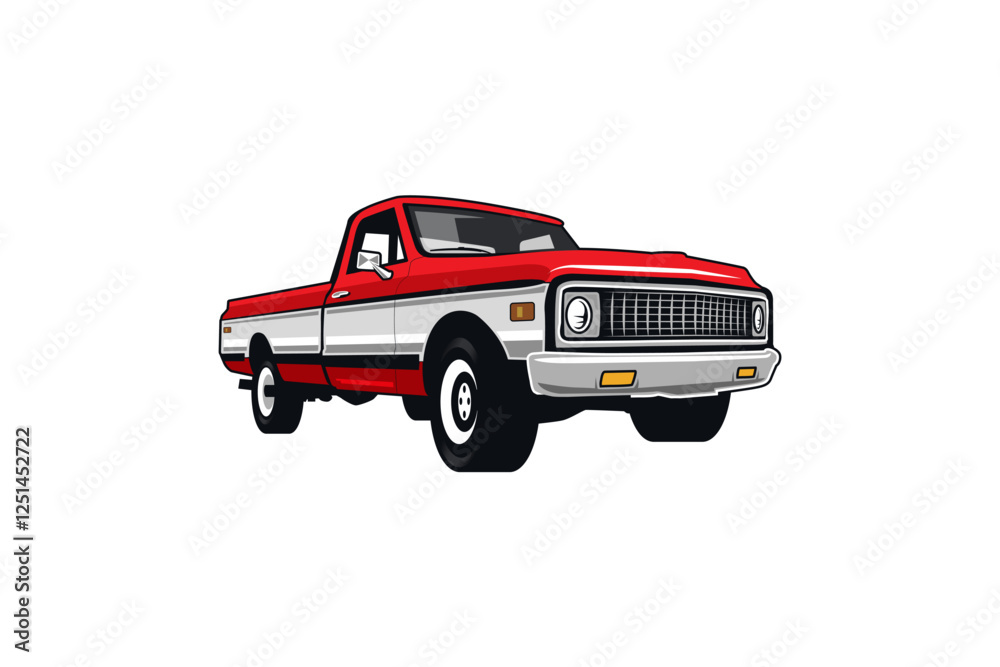 70s classic truck logo, classic truck service logo icon vector illustration. 70s classic truck logo, classic truck service logo icon vector illustration.