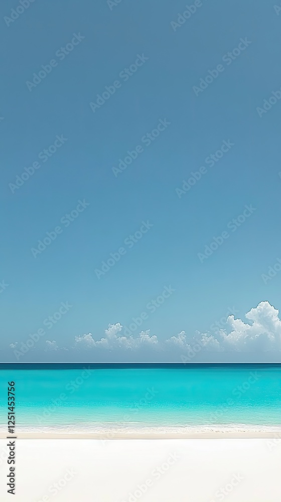 Tranquil beach scene, clear sky, turquoise water. Possible stock photo use Tranquil beach scene, clear sky, turquoise water. Possible stock photo use