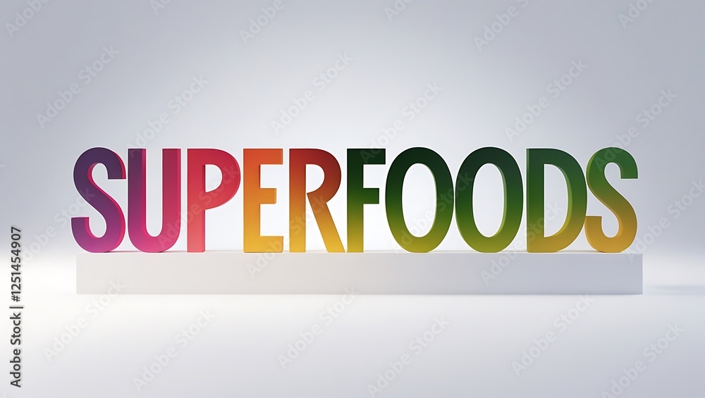 Colorful display of superfoods emphasizing health and nutrition benefits Colorful display of superfoods emphasizing health and nutrition benefits