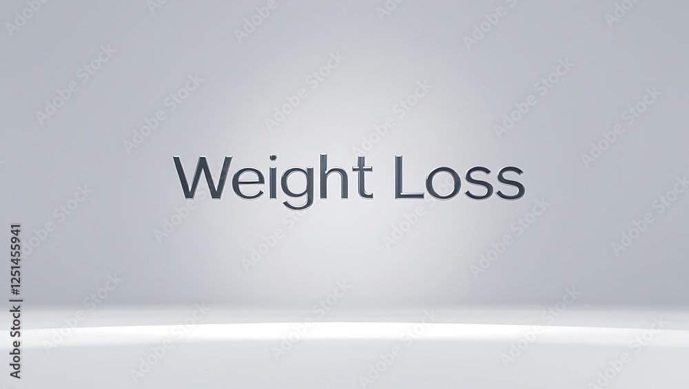Obraz premium Weight loss focus with clear text on a simple backdrop