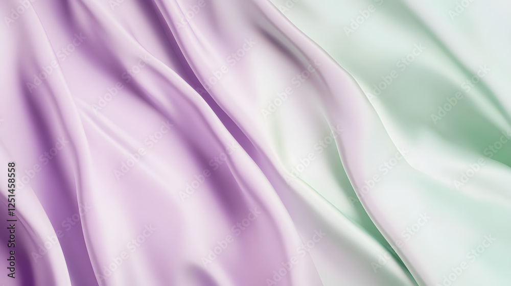 Obraz premium Purple and Green Silk Fabric Luxurious and Elegant Background
