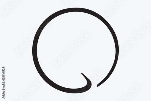 Lines in Circle Form . Spiral Vector Illustration .Technology round Logo . Design element . Abstract Geometric shape .
