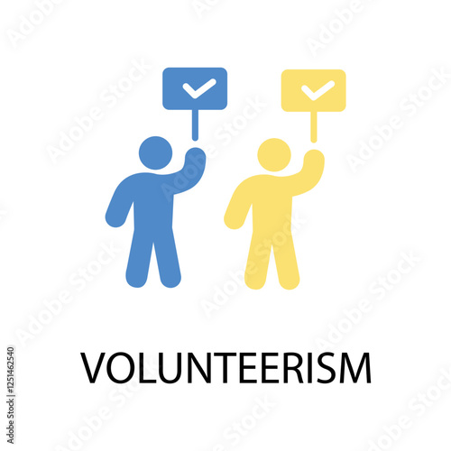 volunteerism icon. vector.Editable stroke.linear style sign for use web design,logo.Symbol illustration.