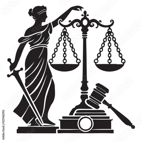 Lady Justice Vector Illustration for Legal and Justice Themes