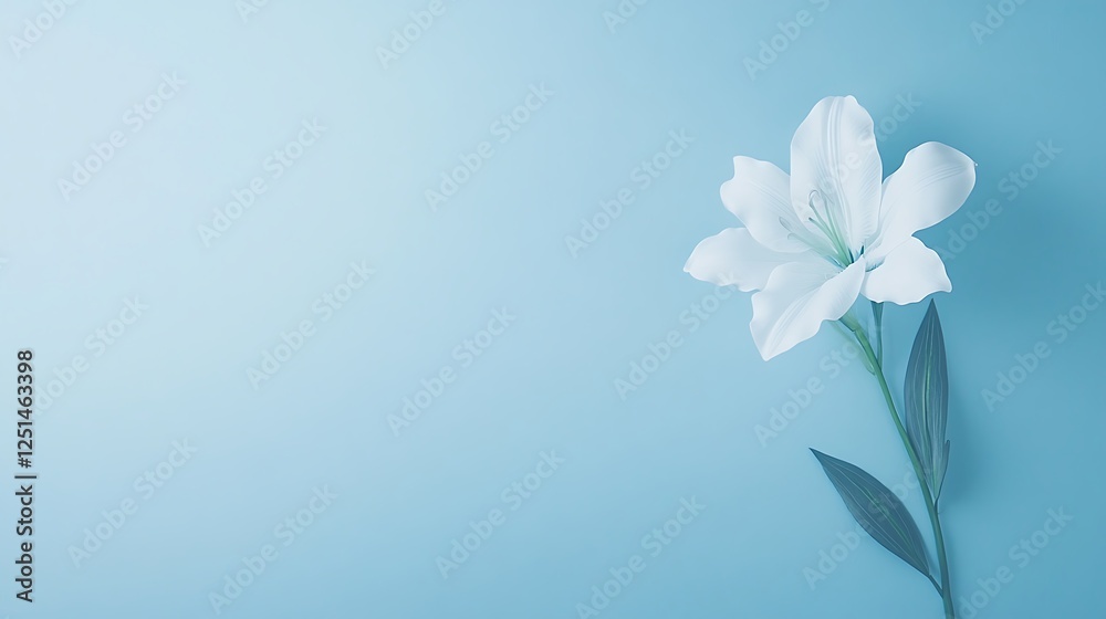 A delicate white lily with elegant petals captured in a serene composition, perfect for floral-themed projects. A delicate white lily with elegant petals captured in a serene composition, perfect for floral-themed projects.