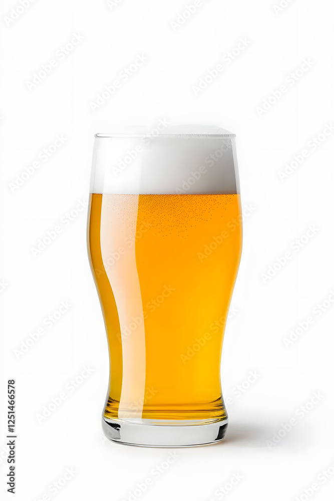Beer Glass Cup Mockup isolated on white backdrop Beer Glass Cup Mockup isolated on white backdrop