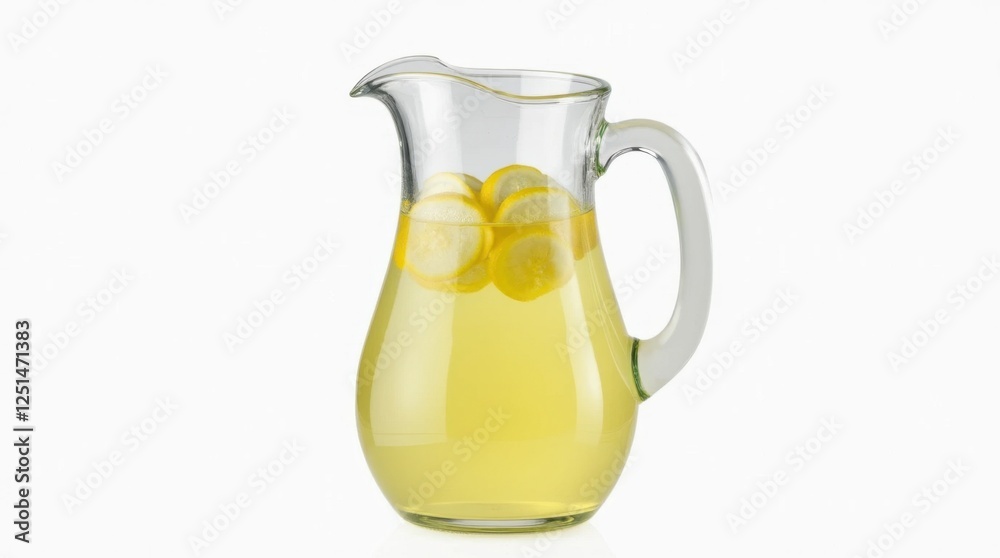 Lemonade in a Transparent Glass Pitcher Lemonade in a Transparent Glass Pitcher