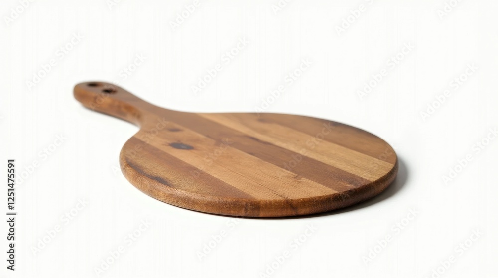 Rustic Wooden Pizza Paddle on White Background Rustic Wooden Pizza Paddle on White Background