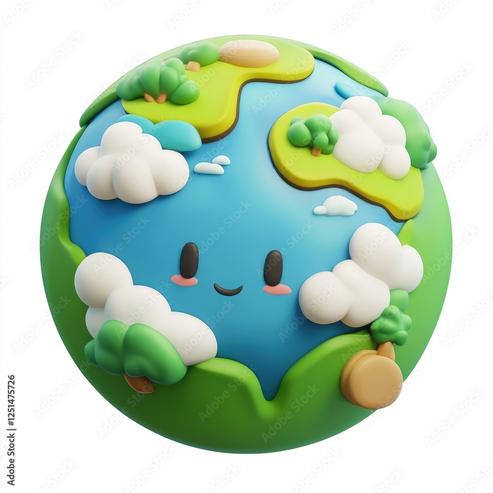 3D icon of the Earth 3D icon of the Earth