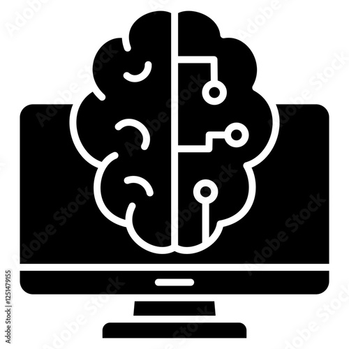 Computational Intelligence Glyph Icon