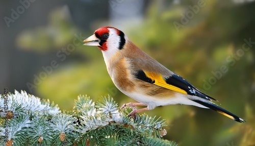 goldfinch bird animal, AI generated photo