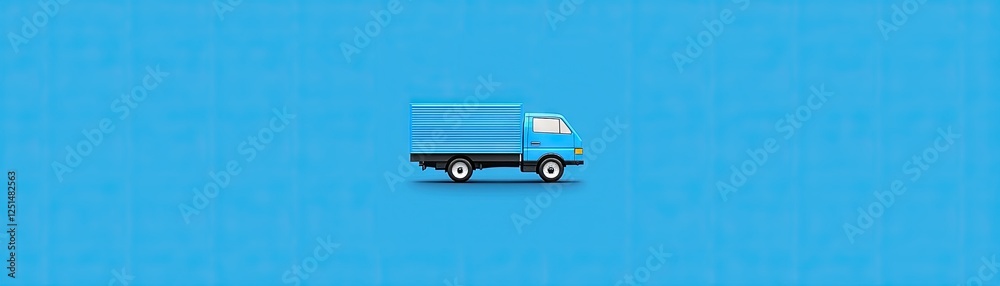 Light blue truck on solid background, delivery concept, for shipping applications Light blue truck on solid background, delivery concept, for shipping applications