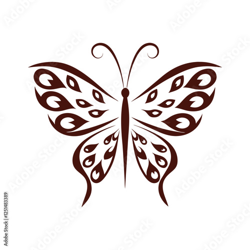 a butterfly whose wings are formed by intricate leaf patterns